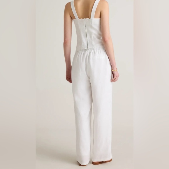 Quince White Linen Trousers NWT - Picture 2 of 7